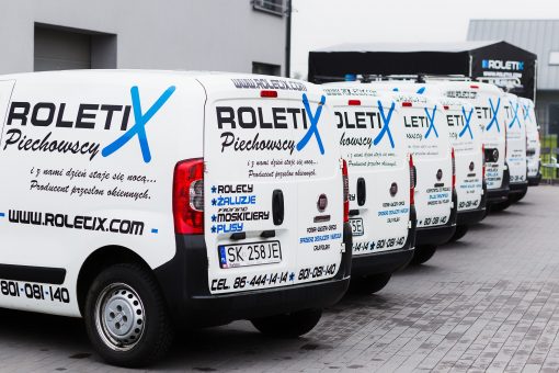 ROLETIX Flota Samochodowa. Własny transport rolet, żaluzji, moskitier, plis, wertikali, markiz, pergoli, żaluzji drewnianych - 1